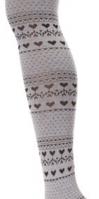 Jessica Simpson Women's Fairisle Heart Sweater Tight Socks Jessica Simpson Women's Fairisle Heart Sweater Tight Socks