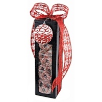 Beautifully wrapped in a holiday motif complete with a Christmas tree ornament, these chocolate-covered confections are a mouthwatering delight - perfect for gift giving. Beautifully wrapped in a holiday motif complete with a Christmas tree ornament, these chocolate-covered confections are a mouthwatering delight - perfect for gift giving.