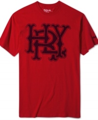 Unique as you is this solid tee with distinctive graphic on front by Hurley. Unique as you is this solid tee with distinctive graphic on front by Hurley.