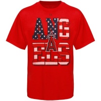 MLB Majestic Los Angeles Angels of Anaheim Youth Star Spangled T-shirt - Red MLB Majestic Los Angeles Angels of Anaheim Youth Star Spangled T-shirt - Red