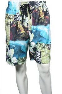 Newport Blue Hawaiian Multi (blues, browns, greens, white) Board Shorts Newport Blue Hawaiian Multi (blues, browns, greens, white) Board Shorts