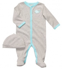 Carter's Stripey Whale Coverall & Cap Set (Sizes NB - 9M) - gray, 3 months Carter's Stripey Whale Coverall & Cap Set (Sizes NB - 9M) - gray, 3 months