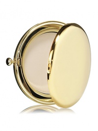 Sleek golden compact goes where you go for quick touch-ups anytime. The compact comes filled with Lucidity Translucent Pressed Powder. Refills available; use the Small (0.1 oz.) size. Luminous finish. Comes with a luxurious puff. Made in USA. Sleek golden compact goes where you go for quick touch-ups anytime. The compact comes filled with Lucidity Translucent Pressed Powder. Refills available; use the Small (0.1 oz.) size. Luminous finish. Comes with a luxurious puff. Made in USA.