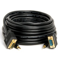 Premium 25ft HD15 M/M VGA / SVGA / UXGA with AUDIO Monitor Projector Cable Stereo 3.5mm Audio - Double Shielded UL Listed Premium 25ft HD15 M/M VGA / SVGA / UXGA with AUDIO Monitor Projector Cable Stereo 3.5mm Audio - Double Shielded UL Listed