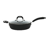Designed for exceptionally fast and efficient cooking, this durable forged-aluminum sauté pan from Ballarini features four layers of non-stick coating for a lifetime's worth of reliable performance. Its patented stainless induction base is suitable for all types of stoves, and ergonomically designed stay-cool handles make it comfortable to use and easy to clean. Designed for exceptionally fast and efficient cooking, this durable forged-aluminum sauté pan from Ballarini features four layers of non-stick coating for a lifetime's worth of reliable performance. Its patented stainless induction base is suitable for all types of stoves, and ergonomically designed stay-cool handles make it comfortable to use and easy to clean.