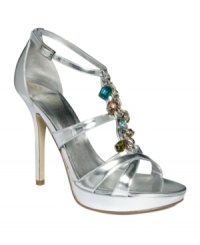 Charm your admirers. With dangling rhinestones trimming the vamp, the Anabella evening sandals by Ivanka Trump are your head-turning asset. Charm your admirers. With dangling rhinestones trimming the vamp, the Anabella evening sandals by Ivanka Trump are your head-turning asset.