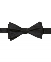 Black carpet style comes in this sleek bow tie from American Rag. Black carpet style comes in this sleek bow tie from American Rag.