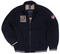 Tommy Hilfiger Mens Cotton Windbreaker Jacket - M - Navy/White Tommy Hilfiger Mens Cotton Windbreaker Jacket - M - Navy/White
