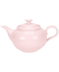 Celebrated chef and writer Sophie Conran introduces ultra-durable dinnerware designed for every step of the meal. A ribbed texture gives this pink Portmeirion teapot the charm of traditional hand-thrown pottery. Celebrated chef and writer Sophie Conran introduces ultra-durable dinnerware designed for every step of the meal. A ribbed texture gives this pink Portmeirion teapot the charm of traditional hand-thrown pottery.