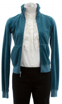 Juicy Couture Class President Velour Long Sleeve Zip Front Track Jacket Petite Juicy Couture Class President Velour Long Sleeve Zip Front Track Jacket Petite