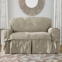 Sure Fit Matelasse Damask 1-Pc Sofa-Linen Sure Fit Matelasse Damask 1-Pc Sofa-Linen
