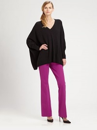 A relaxed-yet-feminine silhouette gives this cotton-cashmere sweater easy appeal.V-neckBracelet sleevesPull-on styleRibbed trimFully linedAbout 28 from natural waistCotton/cashmereHand washImported A relaxed-yet-feminine silhouette gives this cotton-cashmere sweater easy appeal.V-neckBracelet sleevesPull-on styleRibbed trimFully linedAbout 28 from natural waistCotton/cashmereHand washImported