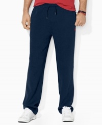 A classic-fitting drawstring pant in soft ribbed cotton is designed for casual comfort and style. A classic-fitting drawstring pant in soft ribbed cotton is designed for casual comfort and style.