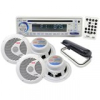 Pyle PLCD8MRKT Complete Marine Water Proof 4 Speaker CD/USB/Mp3/Combo w/ Stereo Cover (White) Pyle PLCD8MRKT Complete Marine Water Proof 4 Speaker CD/USB/Mp3/Combo w/ Stereo Cover (White)