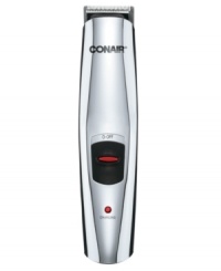 Make the cut with Conair's cordless, rechargeable All-In-One Grooming System. With three position taper control, detailing blade attachment, nose and ear hair attachment, full size trimmer blade with five position attachment comb, mustache comb, jawline comb and more for one-stop, personalized grooming. Two year warranty. Model GMT189CGB. Make the cut with Conair's cordless, rechargeable All-In-One Grooming System. With three position taper control, detailing blade attachment, nose and ear hair attachment, full size trimmer blade with five position attachment comb, mustache comb, jawline comb and more for one-stop, personalized grooming. Two year warranty. Model GMT189CGB.
