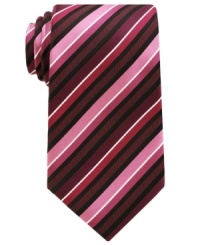 Find your angle. This Alfani tie lets you follow the lines for a lean, streamlined look. Find your angle. This Alfani tie lets you follow the lines for a lean, streamlined look.