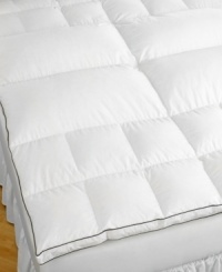 Softness meets support. Pacific Coast's Lumbar Support featherbed boasts overfilled, specialized chambers to provide maximum soothing relief for your lower back. Also features springy, feather fill for allover cushioning comfort. 230-thread count cotton cover with Barrier Weave™ fabric; 2 gusset. Softness meets support. Pacific Coast's Lumbar Support featherbed boasts overfilled, specialized chambers to provide maximum soothing relief for your lower back. Also features springy, feather fill for allover cushioning comfort. 230-thread count cotton cover with Barrier Weave™ fabric; 2 gusset.