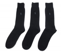 Polo Ralph Lauren Men's 3 Pack Socks Black (6-12 ) Polo Ralph Lauren Men's 3 Pack Socks Black (6-12 )