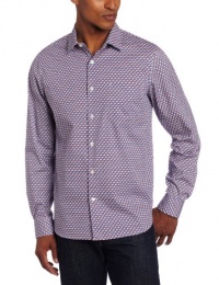 Perry Ellis Men's Long Sleeve Slim Fit Geo Print Woven Perry Ellis Men's Long Sleeve Slim Fit Geo Print Woven