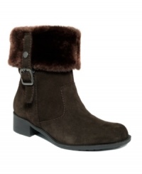 Beat nature at its own game with the Landslide booties by Easy Spirit. For winter fashion, fold down the faux fur cuff. For winter function, flip it up and stay warm! Beat nature at its own game with the Landslide booties by Easy Spirit. For winter fashion, fold down the faux fur cuff. For winter function, flip it up and stay warm!