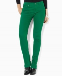 Designed with a sleek straight leg, Lauren Jeans Co.'s timeless pant is crafted with a hint of stretch to flatter the figure. Designed with a sleek straight leg, Lauren Jeans Co.'s timeless pant is crafted with a hint of stretch to flatter the figure.