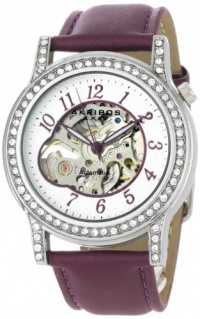 Akribos XXIV Women's AKR475PU Bravura Collection Skeleton Automatic Watch Akribos XXIV Women's AKR475PU Bravura Collection Skeleton Automatic Watch