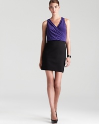 Aidan Mattox's twofer dress lends a feminine look that goes from office to after-hours when teamed with classic black pumps. Aidan Mattox's twofer dress lends a feminine look that goes from office to after-hours when teamed with classic black pumps.
