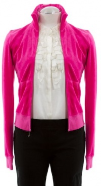 Juicy Couture Nook & Cranny Pink Velour Long Sleeve Track Jacket Juicy Couture Nook & Cranny Pink Velour Long Sleeve Track Jacket