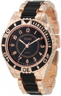 XOXO Women's XO5468 Rose Gold And Black Bracelet Watch XOXO Women's XO5468 Rose Gold And Black Bracelet Watch