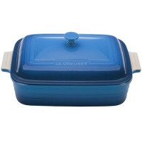 Le Creuset Stoneware 4-1/2-Quart Rectangular Casserole with Lid, Marseille Le Creuset Stoneware 4-1/2-Quart Rectangular Casserole with Lid, Marseille