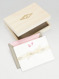 Original Charles Fradin illustrations on high-quality cotton paper, folded over to create a thoughtful, highly personal card. Includes 18 cards and matching envelopes.Packaged in gold-stamped wood boxCard measurement folded: 6½ X 4¾Made in USA Original Charles Fradin illustrations on high-quality cotton paper, folded over to create a thoughtful, highly personal card. Includes 18 cards and matching envelopes.Packaged in gold-stamped wood boxCard measurement folded: 6½ X 4¾Made in USA