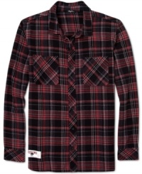 Not the same old plaid: LRG does a darkly handsome tartan that looks light years away from a lumberjack shirt. Not the same old plaid: LRG does a darkly handsome tartan that looks light years away from a lumberjack shirt.