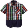 LRG - Kids Boys 2-7 Little Motives Short Sleeve Woven, Navy, 5