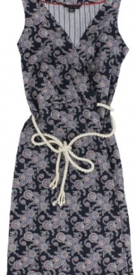 Tommy Hilfiger Women's Sleeveless Paisley Printed Belted Wrap Dress (Naval Blue Multi) Tommy Hilfiger Women's Sleeveless Paisley Printed Belted Wrap Dress (Naval Blue Multi)