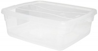 Rubbermaid Commercial 3Q24 CLE Polypropylene 15 Quart Roughtote Clear Non-Latching Storage Box, Rectangular, 13.3 Width x 16.8 Depth x 5.3 Height, Clear Rubbermaid Commercial 3Q24 CLE Polypropylene 15 Quart Roughtote Clear Non-Latching Storage Box, Rectangular, 13.3 Width x 16.8 Depth x 5.3 Height, Clear