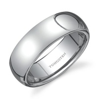 Tungsten Carbide Men's Plain Dome Wedding Band Ring Sz 8.0 Tungsten Carbide Men's Plain Dome Wedding Band Ring Sz 8.0