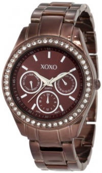 XOXO Women's XO5458 Rhinestone Accent Chocolate Brown Analog Watch XOXO Women's XO5458 Rhinestone Accent Chocolate Brown Analog Watch