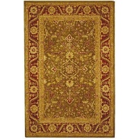 Safavieh AN523A Anatolia Collection 2-Feet by 3-Feet Handmade Hand-Spun Wool Area Rug, Green and Red Safavieh AN523A Anatolia Collection 2-Feet by 3-Feet Handmade Hand-Spun Wool Area Rug, Green and Red