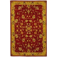 Safavieh AN526A Anatolia Collection 4-Feet Handmade Hand-Spun Wool Round Area Rug, Burgundy and Gold Safavieh AN526A Anatolia Collection 4-Feet Handmade Hand-Spun Wool Round Area Rug, Burgundy and Gold