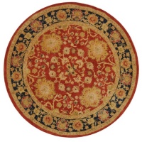 Safavieh AN517A Anatolia Collection 6-Feet Handmade Hand-Spun Wool Round Area Rug, Red and Navy Safavieh AN517A Anatolia Collection 6-Feet Handmade Hand-Spun Wool Round Area Rug, Red and Navy