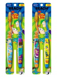 Reach Phineas and Ferb Toothbrush, 2 Count (Pack of 3)