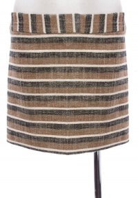 Theory Dark Sand 'Ronali' Cotton Linen Striped Mini Skirt 10 Theory Dark Sand 'Ronali' Cotton Linen Striped Mini Skirt 10