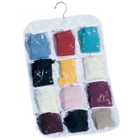 Household Essentials Hanging Clear Vinyl 12-Pocket Stocking Organizer Household Essentials Hanging Clear Vinyl 12-Pocket Stocking Organizer