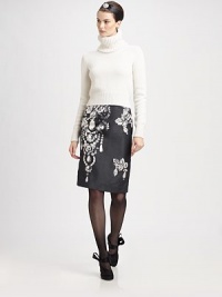 Chunky knit cashmere, in a classic turtleneck style.Rib-knit turtleneck, cuffs and hemLong sleevesCashmereDry cleanMade in ItalyModel shown is 5'10½ (179cm) wearing US size Small. Chunky knit cashmere, in a classic turtleneck style.Rib-knit turtleneck, cuffs and hemLong sleevesCashmereDry cleanMade in ItalyModel shown is 5'10½ (179cm) wearing US size Small.