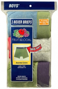Fruit of the Loom Boys 8-20 Covered Elastic Boxer Brief 3-Pack Fruit of the Loom Boys 8-20 Covered Elastic Boxer Brief 3-Pack
