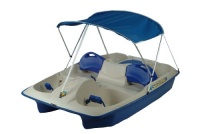 KL Industries Sun Slider Adjustable Seat Lounger Pedal Boat with Canopy KL Industries Sun Slider Adjustable Seat Lounger Pedal Boat with Canopy