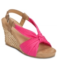 Uncomfortable heels? Knot today! The ultra-soft footbed of the Plush Pillow sandals by Aerosoles are the epitome of comfort. Even better, they're super cute and come in several tropical colors. Uncomfortable heels? Knot today! The ultra-soft footbed of the Plush Pillow sandals by Aerosoles are the epitome of comfort. Even better, they're super cute and come in several tropical colors.