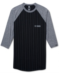 Hit a homerun in style with this cool DC Shoes baseball tee. Hit a homerun in style with this cool DC Shoes baseball tee.