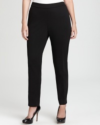 Rendered with a hint of stretch, these Tahari Woman Plus pants glide over your curves for a fluid, flattering silhouette. Rendered with a hint of stretch, these Tahari Woman Plus pants glide over your curves for a fluid, flattering silhouette.