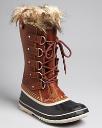 Sorel's Joan of Arctic style is a favorite for its good looks and functional, cold weather performance. Fully waterproof, these boots feature fun, faux fur and ruggedly fashionable design. Sorel's Joan of Arctic style is a favorite for its good looks and functional, cold weather performance. Fully waterproof, these boots feature fun, faux fur and ruggedly fashionable design.